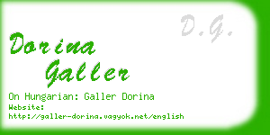 dorina galler business card